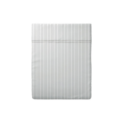 Fleurs Esquissées - Drap Plat - Satin De Coton - Gris