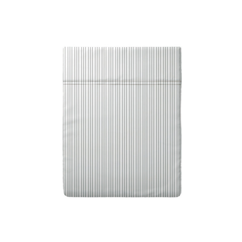 Fleurs Esquissées - Drap Plat - Satin De Coton - Gris
