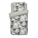 Jardin Orné - Housse De Couette + Taie D'Oreiller - Satin De Coton - Vert Tilleul