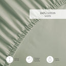 Jardin Orné - Drap-Housse - Satin De Coton - Vert 07