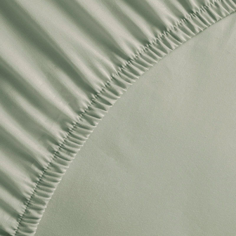 Jardin Orné - Drap-Housse - Satin De Coton - Vert 07