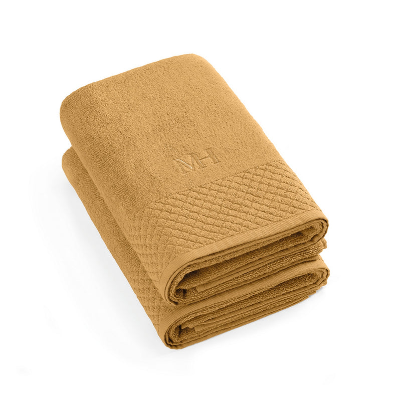 Eden - Set De 2 Draps De Bain - Jaune Moutarde