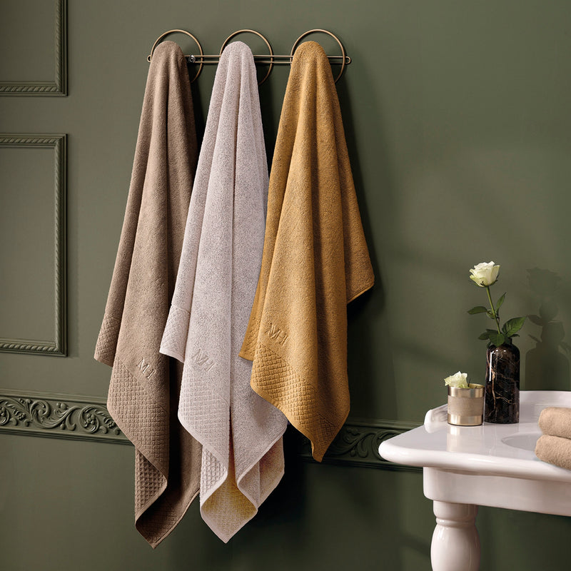 Eden - Set De 2 Draps De Bain - Jaune Moutarde