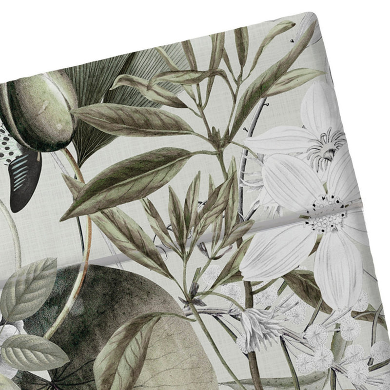 Jardin Orné - Drap Plat - Satin De Coton - Vert Tilleul