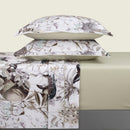 Jardin Orné - Ensemble De Draps - Satin De Coton - Vert Tilleul
