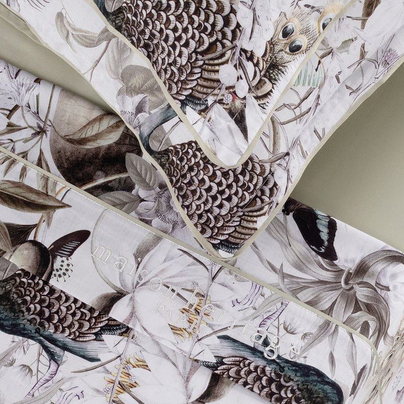 Jardin Orné - Ensemble De Draps - Satin De Coton - Vert Tilleul