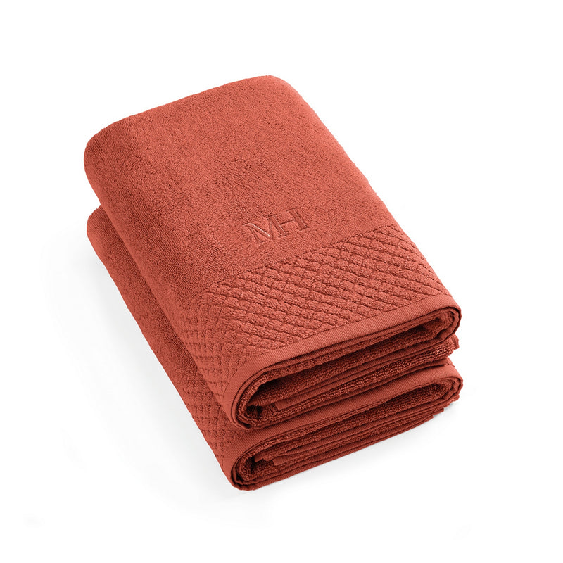 Eden - Set De 2 Draps De Bain - Terracotta