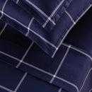 Amélia - Taie De Traversin - Satin De Coton - Bleu Foncé