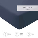 Amélia - Drap-Housse - Satin De Coton - Bleu 04