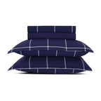 Amélia - Ensemble De Draps - Satin De Coton - Bleu Foncé