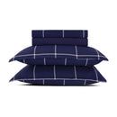 Amélia - Ensemble De Draps - Satin De Coton - Bleu Foncé