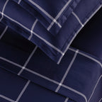 Amélia - Ensemble De Draps - Satin De Coton - Bleu Foncé