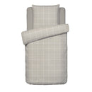 Amélia - Housse De Couette + Taie D'Oreiller - Satin De Coton - Taupe