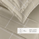 Amélia - Taie De Traversin - Satin De Coton - Taupe