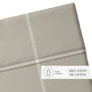 Amélia - Drap Plat - Satin De Coton - Taupe