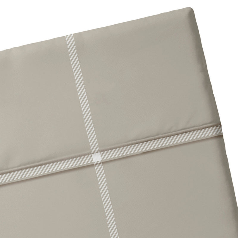 Amélia - Drap Plat - Satin De Coton - Taupe