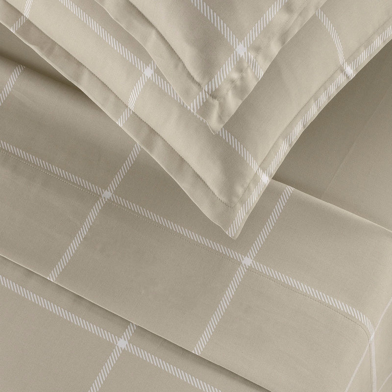Amélia - Ensemble De Draps - Satin De Coton - Taupe