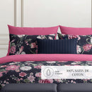 Eclat Nocturne - Taie D'Oreiller - Satin De Coton - Rose