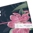 Eclat Nocturne - Drap Plat - Satin De Coton - Bleu Foncé