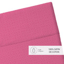 Eclat Nocturne - Drap Plat - Satin De Coton - Rose