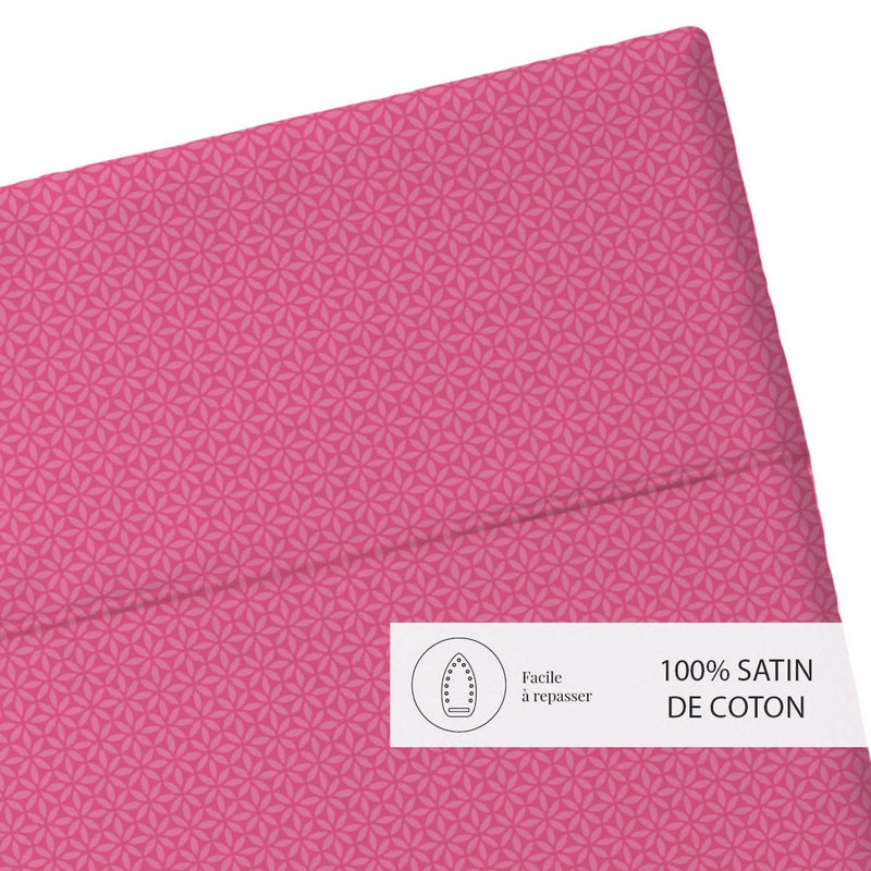 Eclat Nocturne - Drap Plat - Satin De Coton - Rose