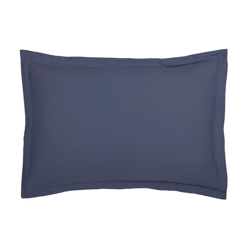 Uni - Taie D'Oreiller - Satin De Coton - Bleu 06
