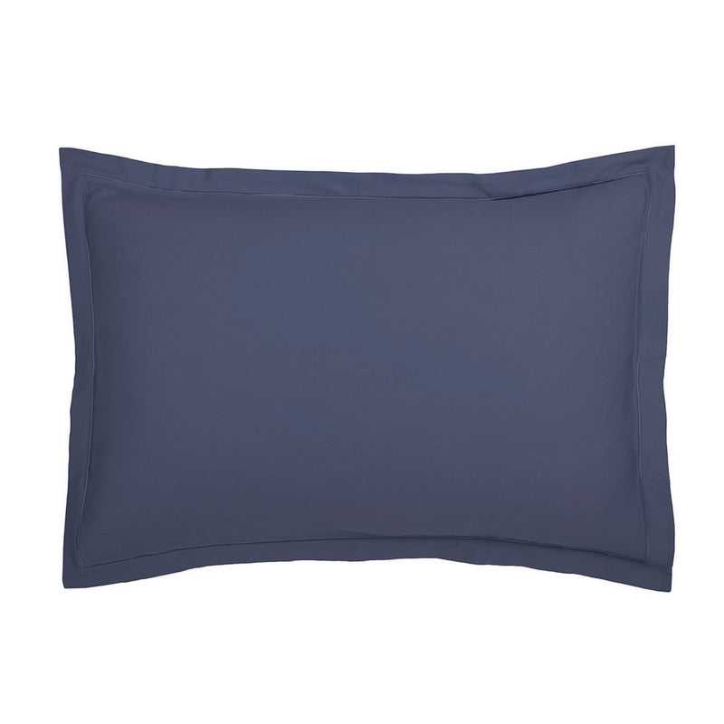 Uni - Taie D'Oreiller - Satin De Coton - Bleu 06