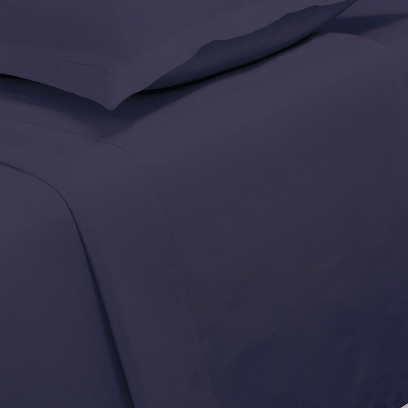 Uni - Drap Plat - Satin De Coton - Bleu 04