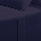 Uni - Drap Plat - Satin De Coton - Bleu 04