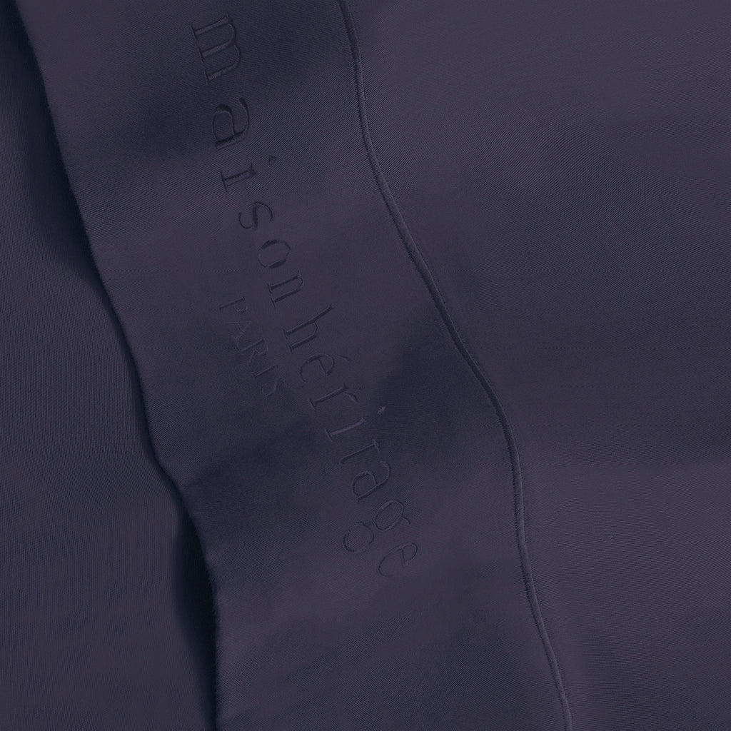 Uni - Ensemble De Draps - Satin De Coton - Bleu 04