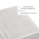 Eden - Serviette + Drap De Bain - Coton Peigné Lt - Blanc