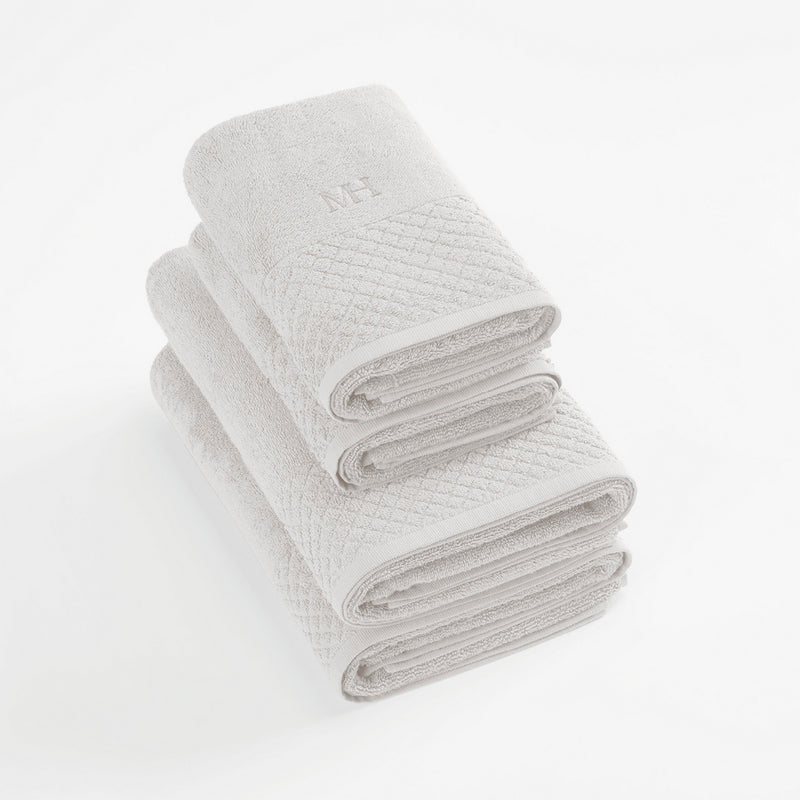 Eden - Serviette + Drap De Bain - Coton Peigné Lt - Blanc