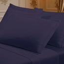 Uni - Taie D'Oreiller - Satin De Coton - Bleu 04