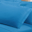 Uni - Taie D'Oreiller - Satin De Coton - Bleu 05