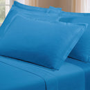 Uni - Taie D'Oreiller - Satin De Coton - Bleu 05