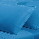 Uni - Taie D'Oreiller - Satin De Coton - Bleu 05