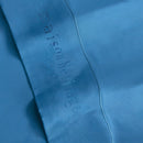 Uni - Ensemble De Draps - Satin De Coton - Bleu 05