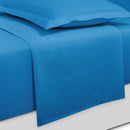 Uni - Ensemble De Draps - Satin De Coton - Bleu 05