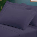 Uni - Taie D'Oreiller - Satin De Coton - Bleu 06
