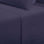Uni - Drap Plat - Satin De Coton - Bleu 06