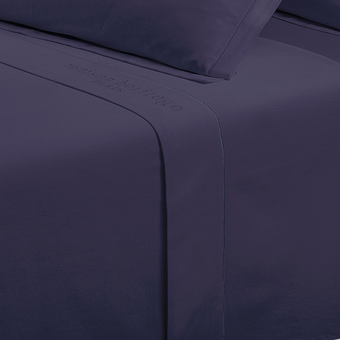 Uni - Drap Plat - Satin De Coton - Bleu 06
