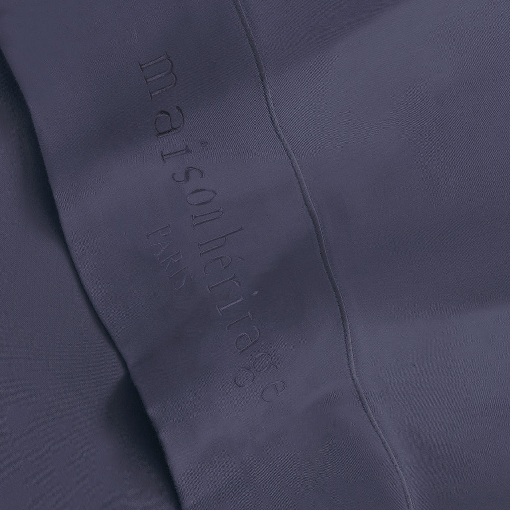 Uni - Ensemble De Draps - Satin De Coton - Bleu 06