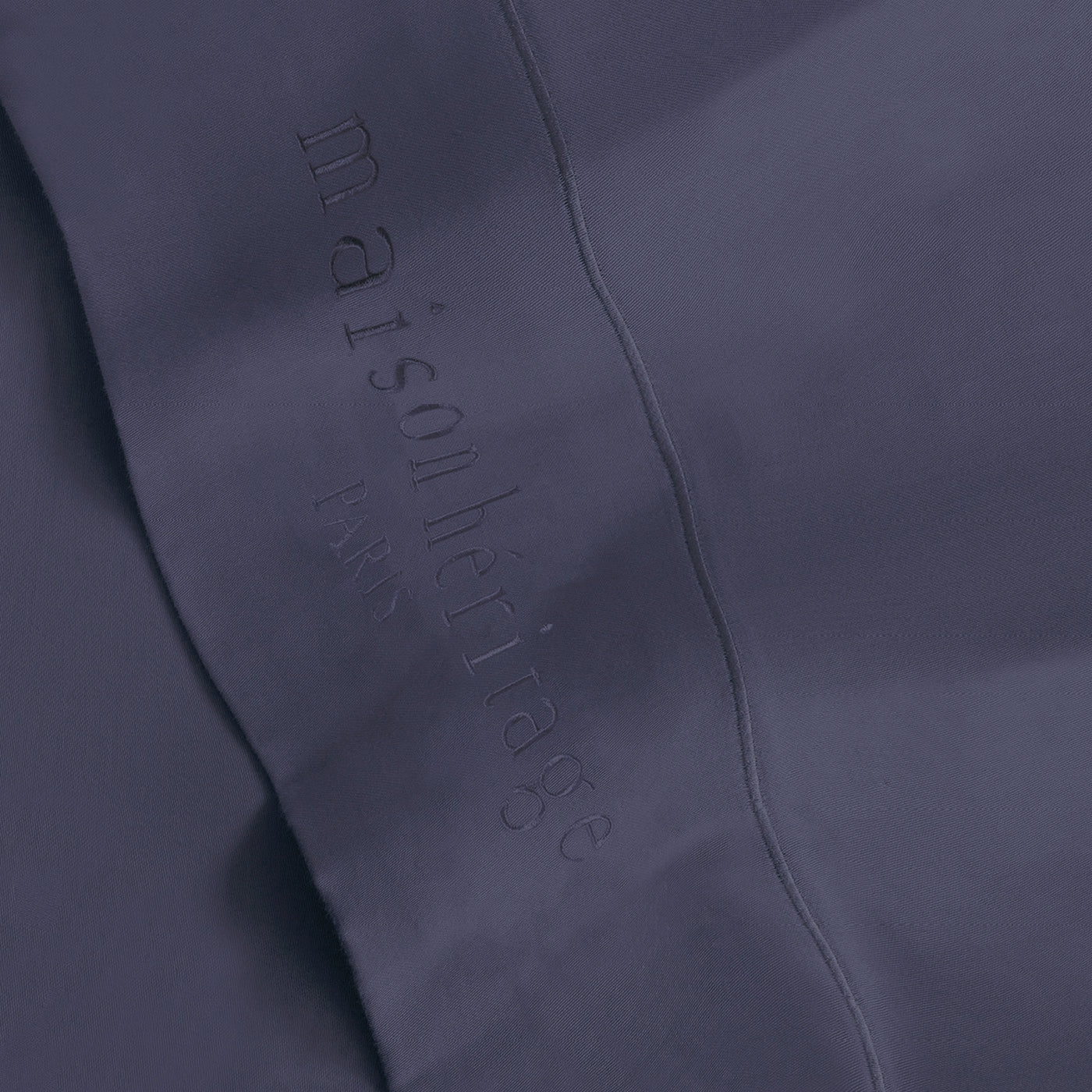 Uni - Ensemble De Draps - Satin De Coton - Bleu 06
