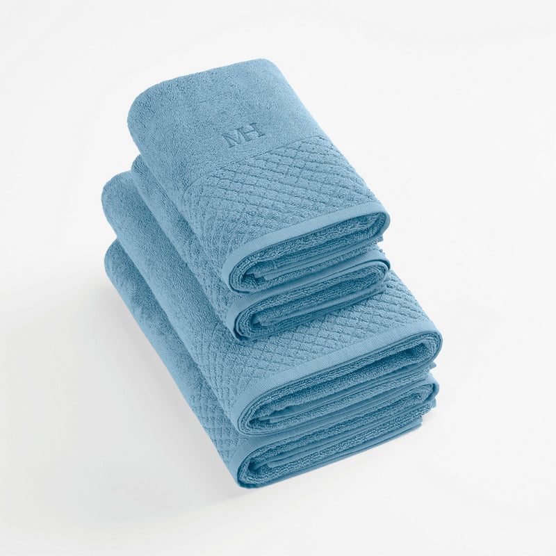 Eden - Set De 2 Serviettes + 2 Draps De Bain - Bleu Ciel