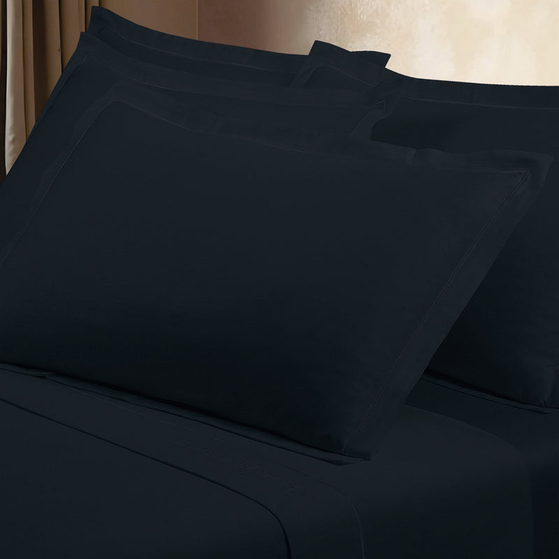 Uni - Taie D'Oreiller - Satin De Coton - Blue 11