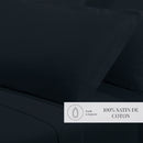 Uni - Taie D'Oreiller - Satin De Coton - Blue 11