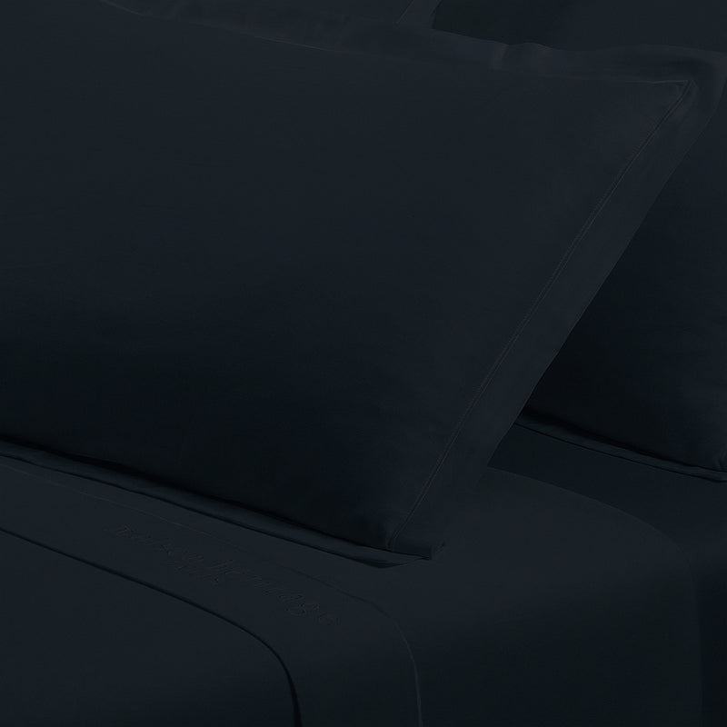 Uni - Taie D'Oreiller - Satin De Coton - Blue 11