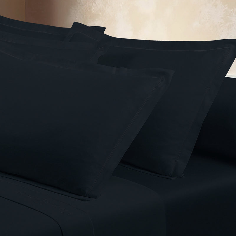 Uni - Taie D'Oreiller - Satin De Coton - Blue 11
