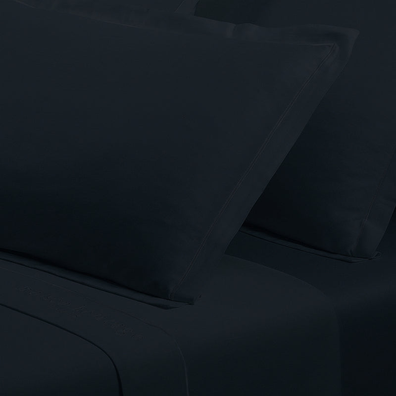 Uni - Taie D'Oreiller - Satin De Coton - Blue 11