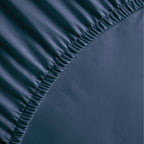 Uni - Drap-Housse - Satin De Coton - Blue 11